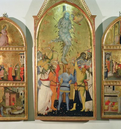 The Martyrdom of St. Sebastian (detail) by Giovanni di Niccolo del Biondo